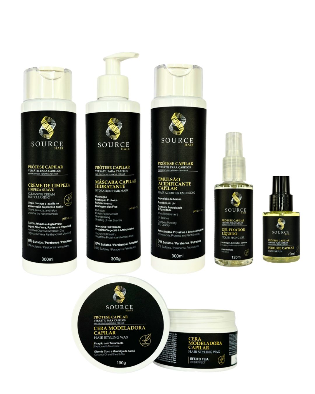 Kit Premium Tratamento Completo Prótese Capilar (6 produtos) - Source Hair