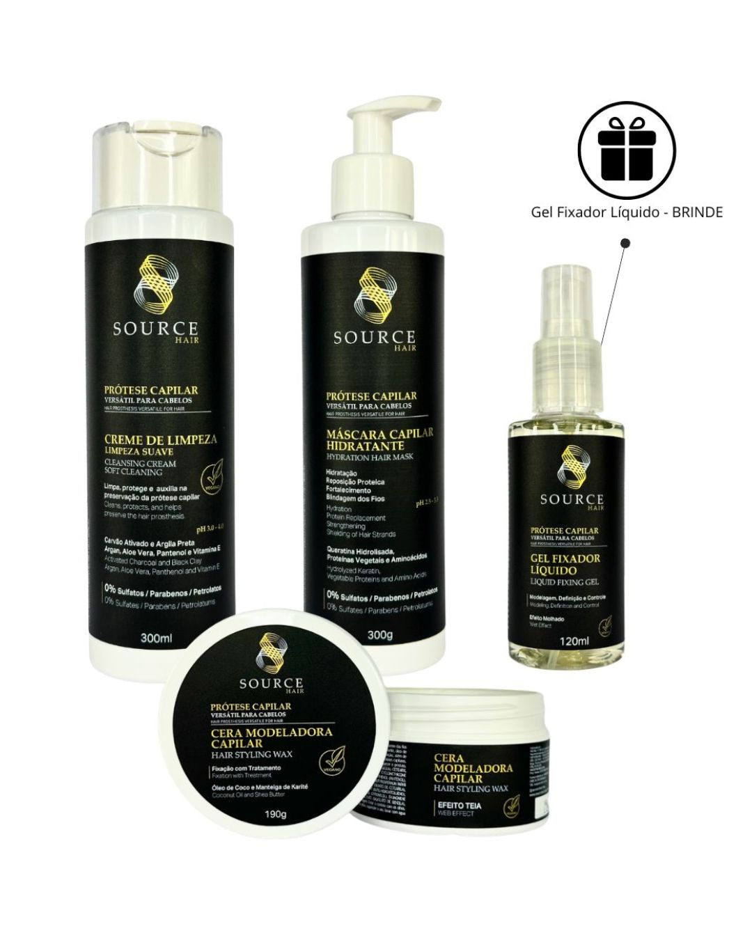 Kit Tratamento Completo Prótese Capilar (4 produtos) - Source Hair